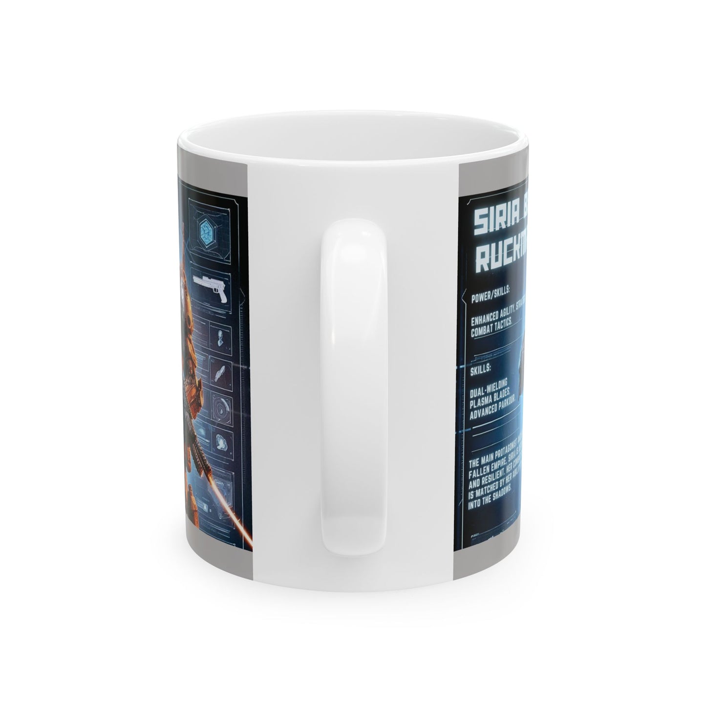 Futuristic Sci-Fi Ceramic Mug - Perfect for Gamers & Tech Enthusiasts