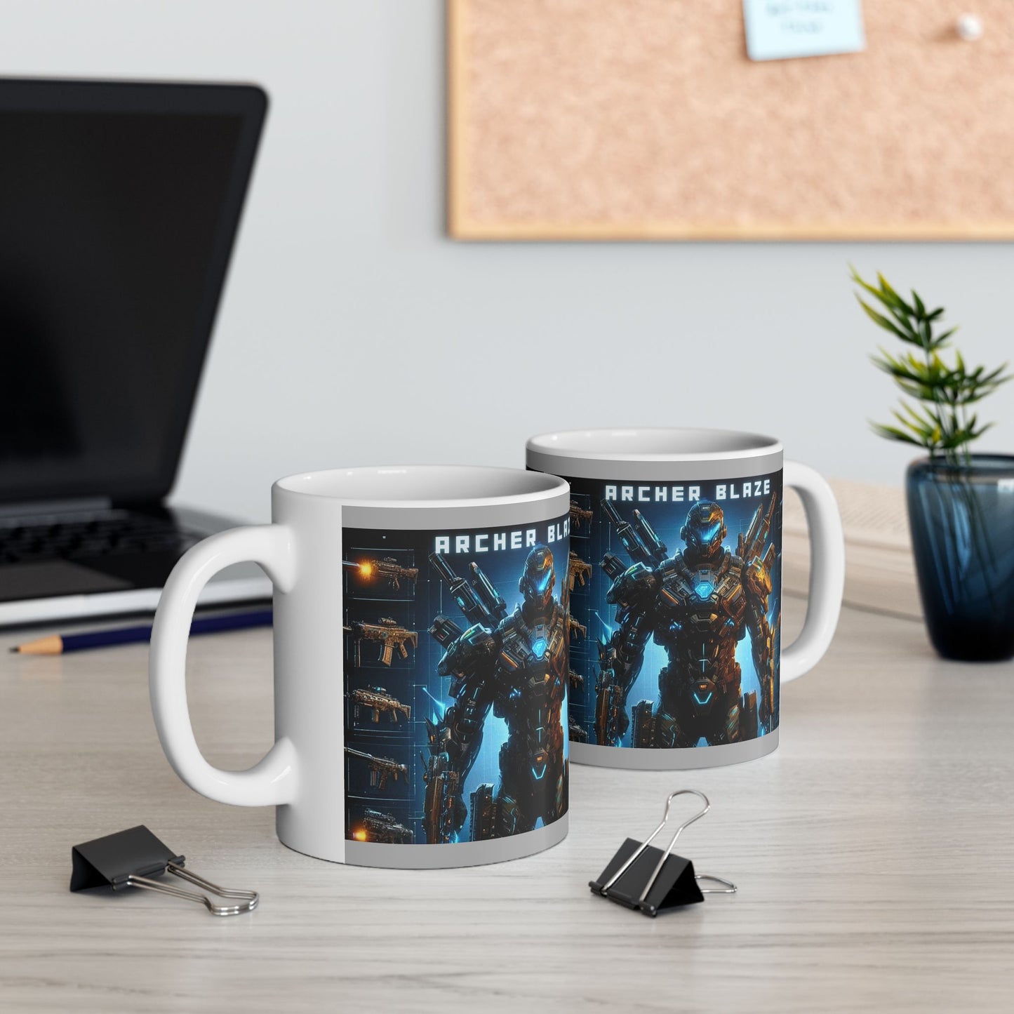 Gaming-Inspired Ceramic Mug with Gun Designs - Perfect for Gamers & Collectors